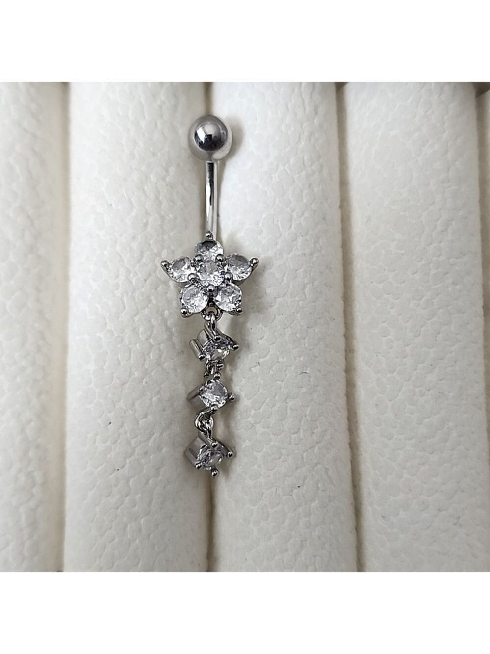 FLOWER Crystal BELLY BUTTON RING Multi GEMS
